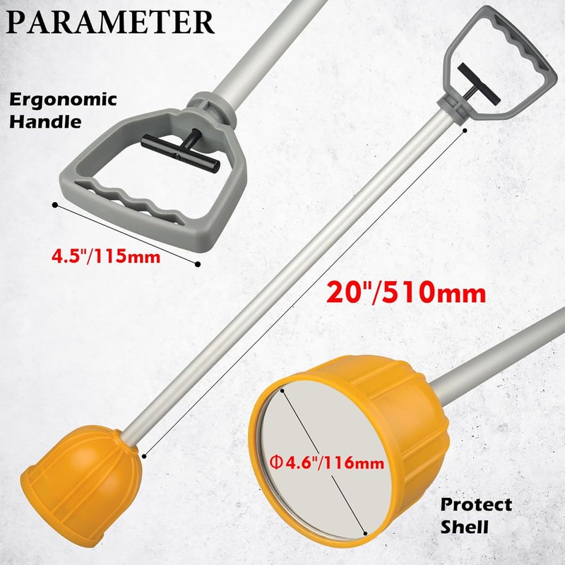 MUTUACTOR Strong Lifting Magnet with Handle,Quick Release Magnet Pickup Tools for Bulk Parts,Large Rare Earth Magnets Hand Tools for Transferring and Picking Up Nails Screws Nuts and Metal Objects - Image 5